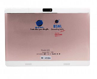 BSNL A43, Tablet 10 Inch, 64GB, 4G LTE Dual Sim, Dual Cam, Dual Core 1.5GHz, Bluetooth, Gold